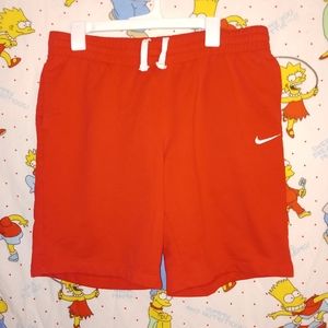 Red Nike Sweat Shorts